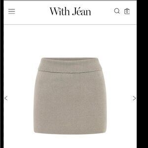 With Jean Taupe Emilia Mini Skirt